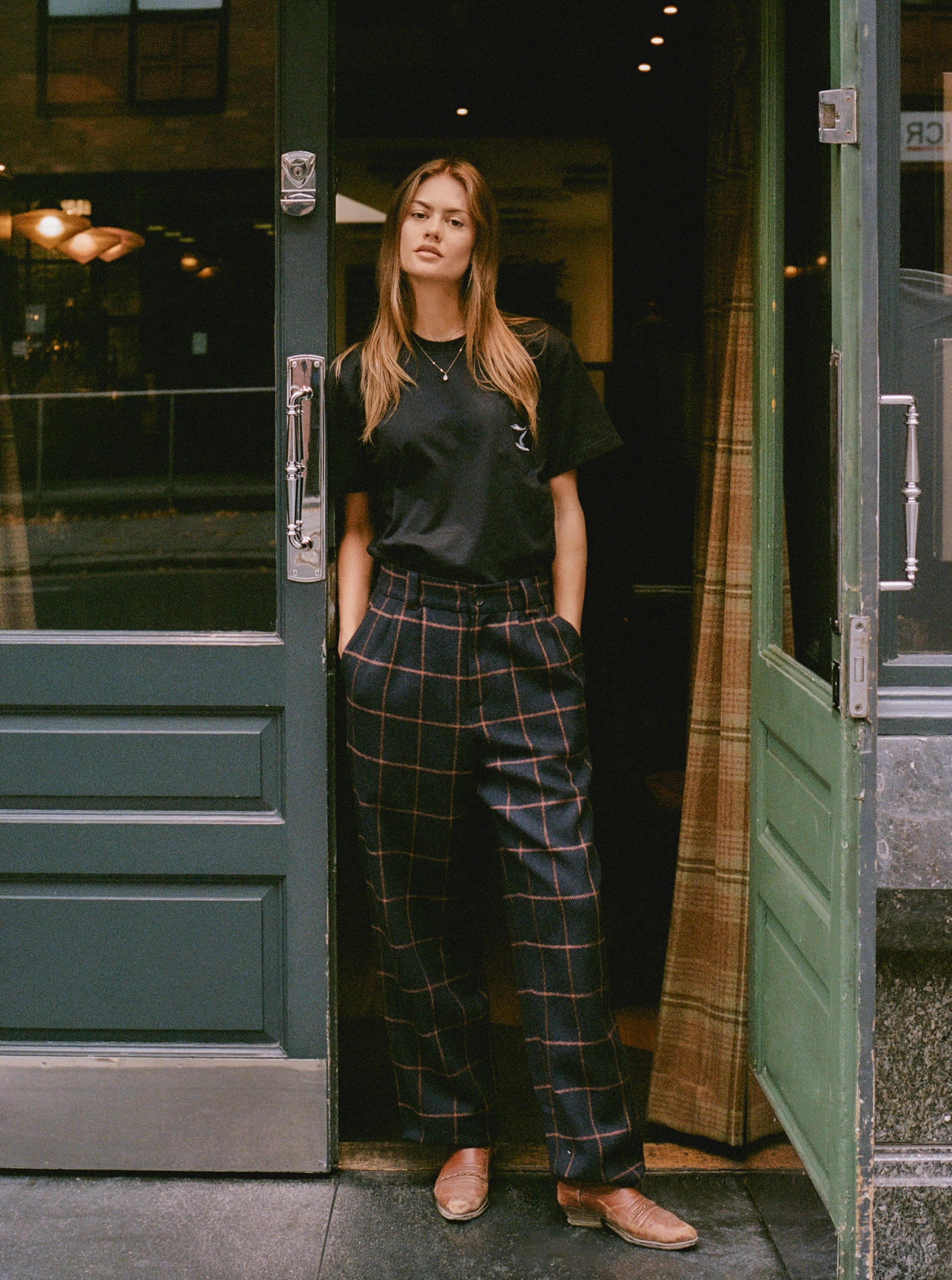 The Scott Trouser Black/ Orange